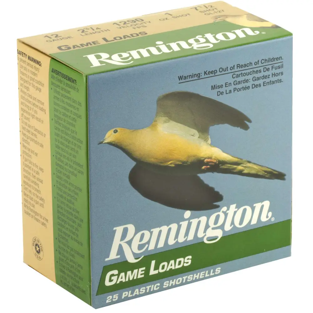 Remington Game Loads 12GA 2-3/4IN 1OZ 7.5 Shot 25RD