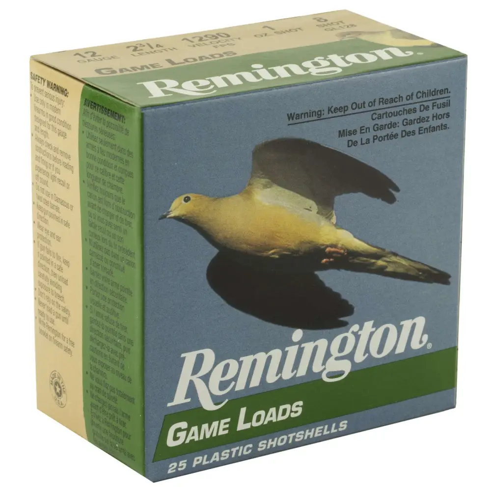 Remington Game Loads 12GA 1OZ 8 Shot 25RD