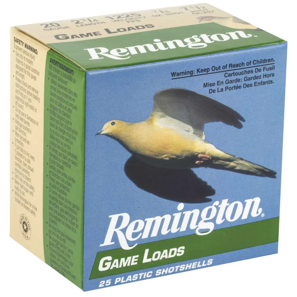 Remington Game Loads 20GA 7/8OZ 2-3/4IN 25RD