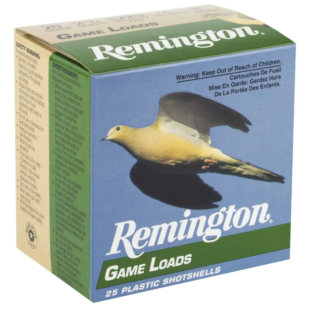 Remington Game Loads 20GA 2-3/4IN 7/8OZ 8 Shot 25RD