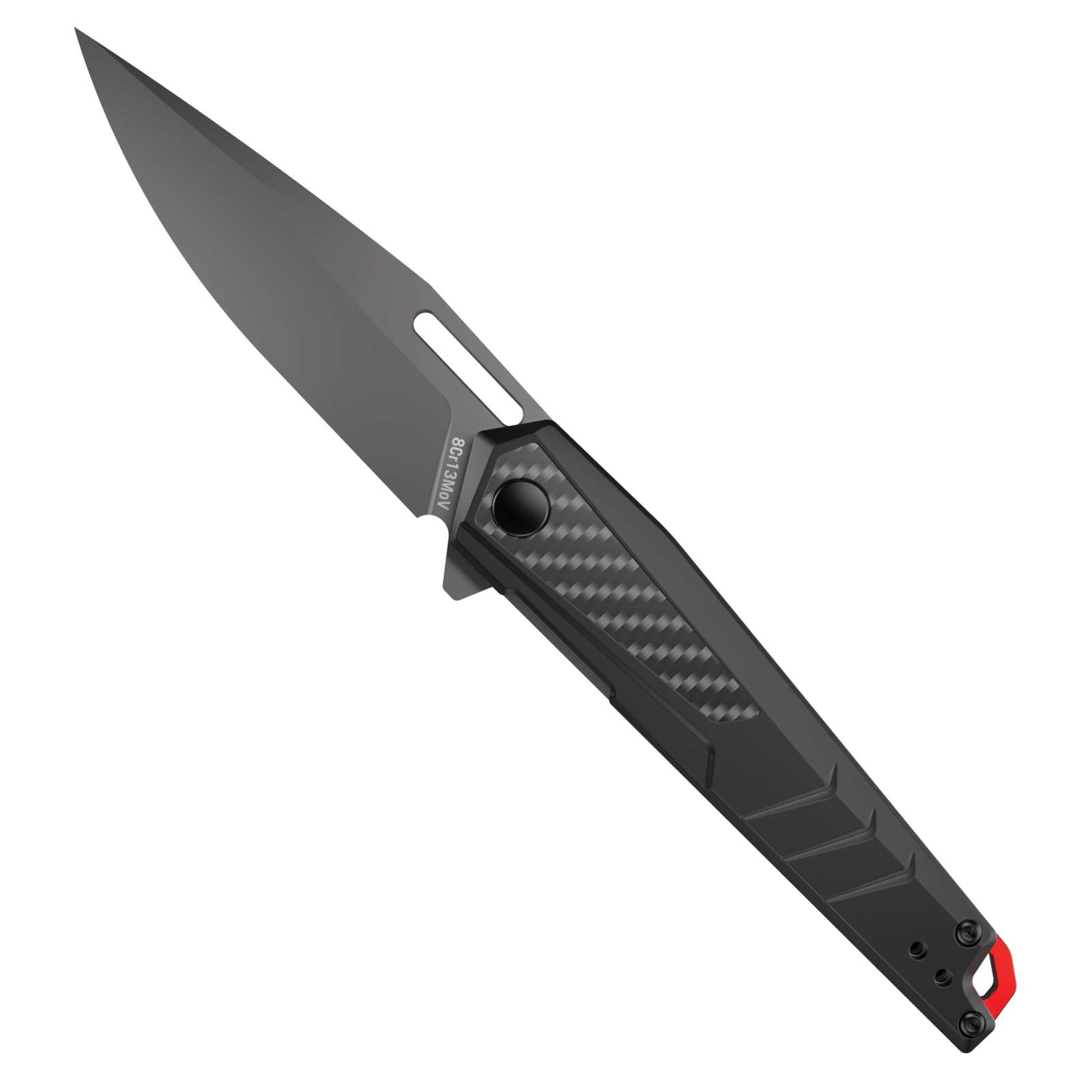 Real Avid RAV-5 Knife 3.4 Spring Assisted Folding Black Aluminum