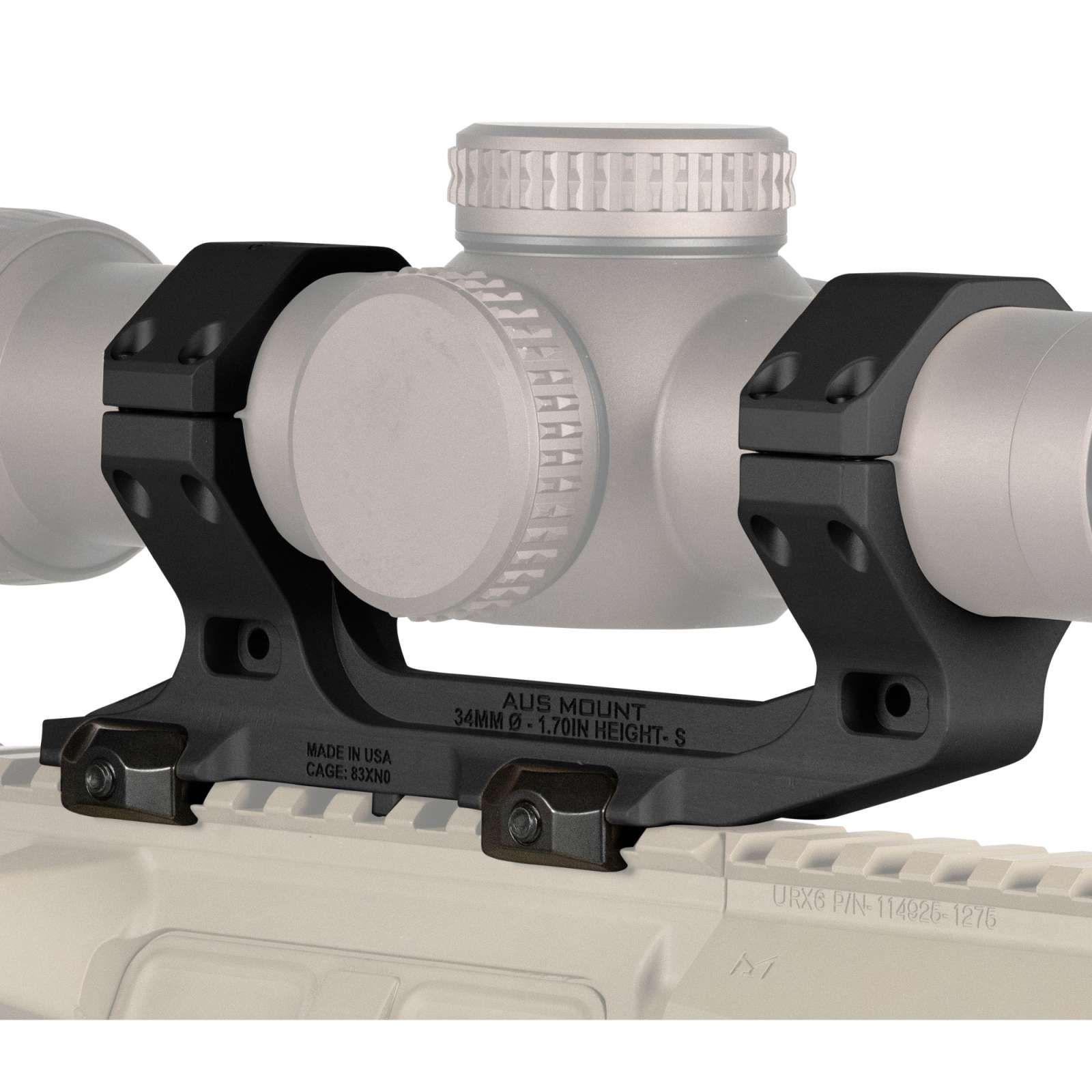 Reptilia Aus 34MM Optic Mount 1.70 Height - Black
