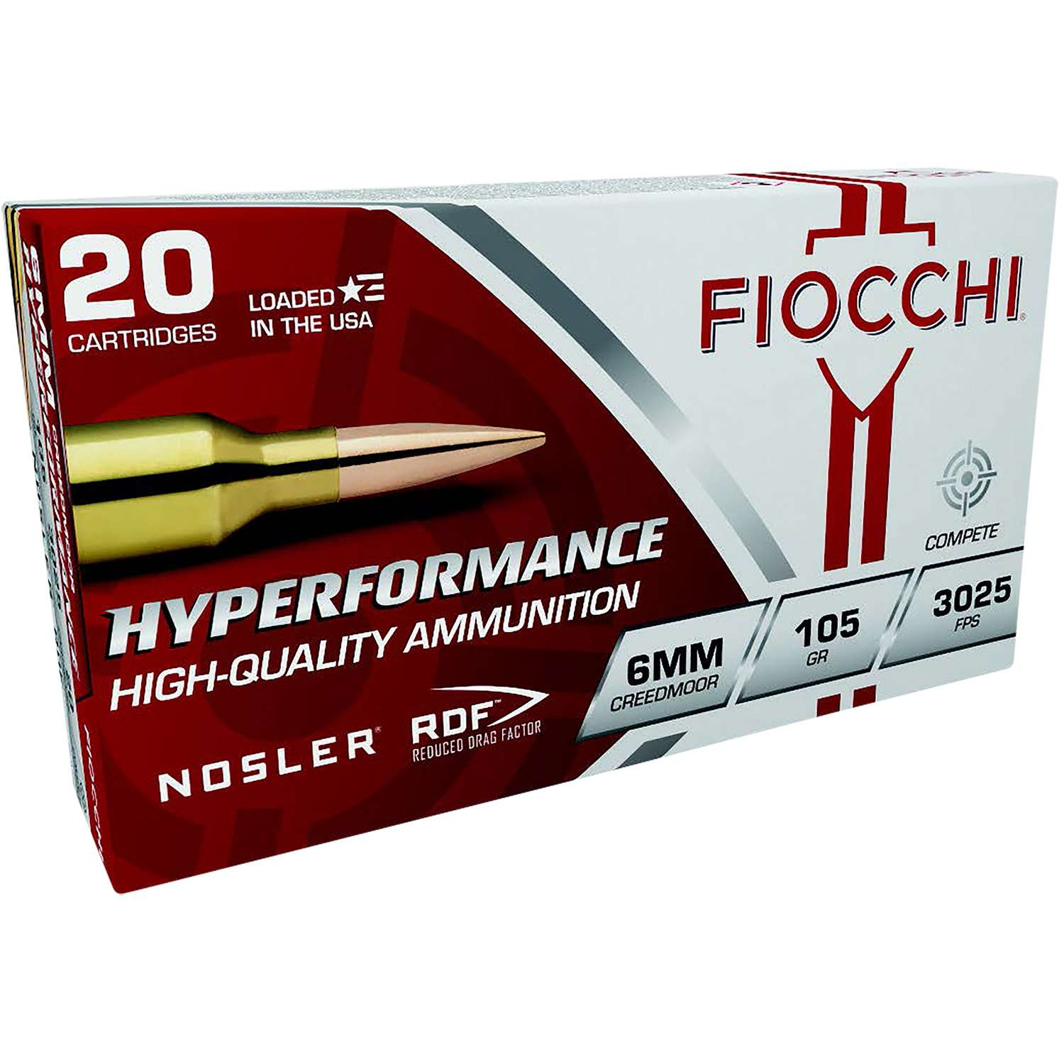 Fiocchi 6MM Creedmoor 105GR Nosler Rdf 20-RD 10 Boxes Per Case