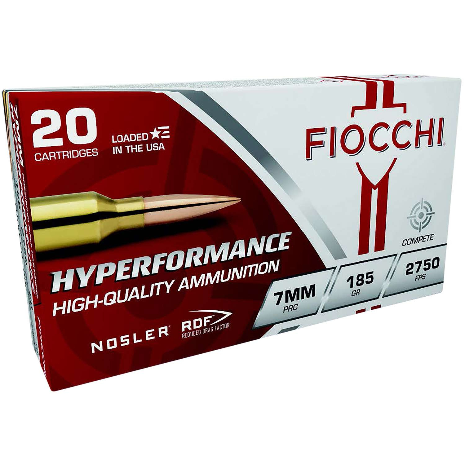 Fiocchi 7MM Prc 185GR Nosler Rdf 20-RD 10 Boxes Per Case