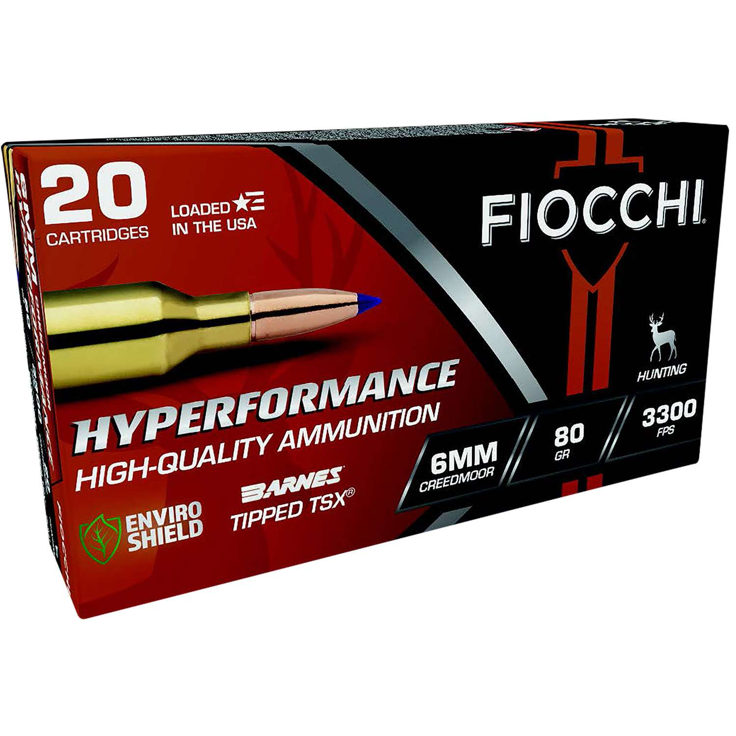 Fiocchi 6MM Creedmoor 80GR Barnes Ttsx 20-RD