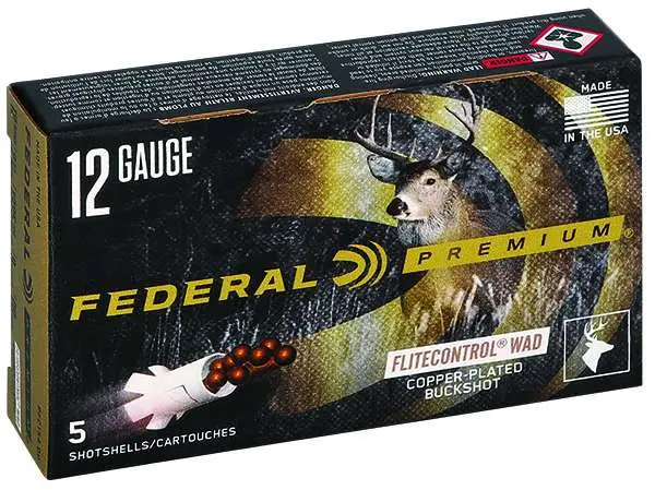 Federal Vital-shok 12GA 9 Pellet 00 Buckshot 5 Rounds