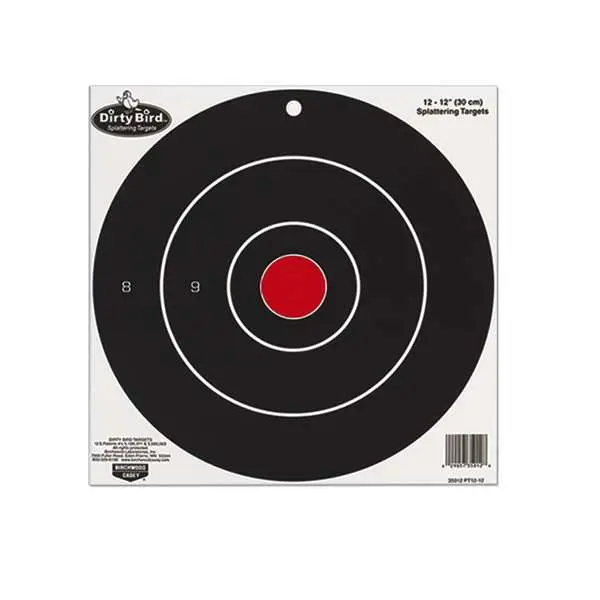 Birchwood Casey Dirty Bird 12 Bullseye Target - 12 Pack
