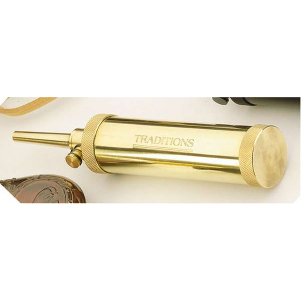 Traditions Deluxe Tubular Flask Brass W/valve 2 Oz