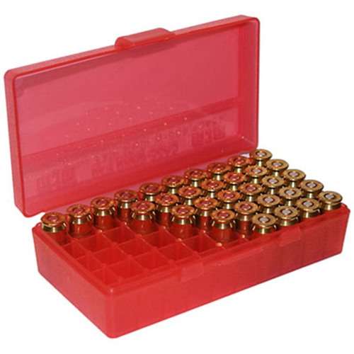 Mtm Flip-top Box 50 Round 45 Acp 10MM Red