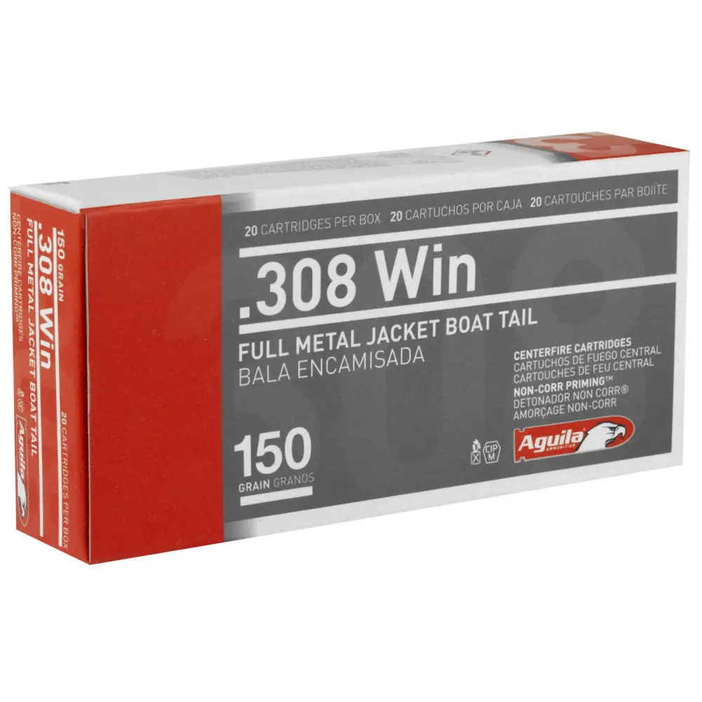 Aguila 308 Win 150GR Full Metal Jacket Boat Tail 20RD