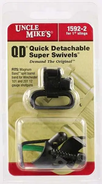 Uncle Mikes Qd Sling Swivels 12GA Blued Quick Detach