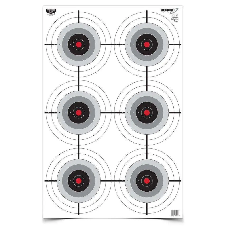 Birchwood Casey Eze-scorer 23X35 Multiple Bulls-eye 5 Target Pack