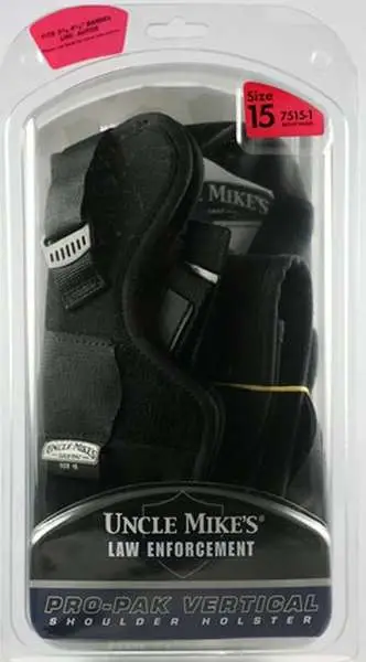 Uncle Mikes Pro Pak Vertical Shoulder Holster Size 15 Black