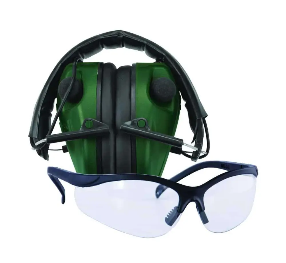 Caldwell E-max Low Profile Electronic Muffs With Glasses