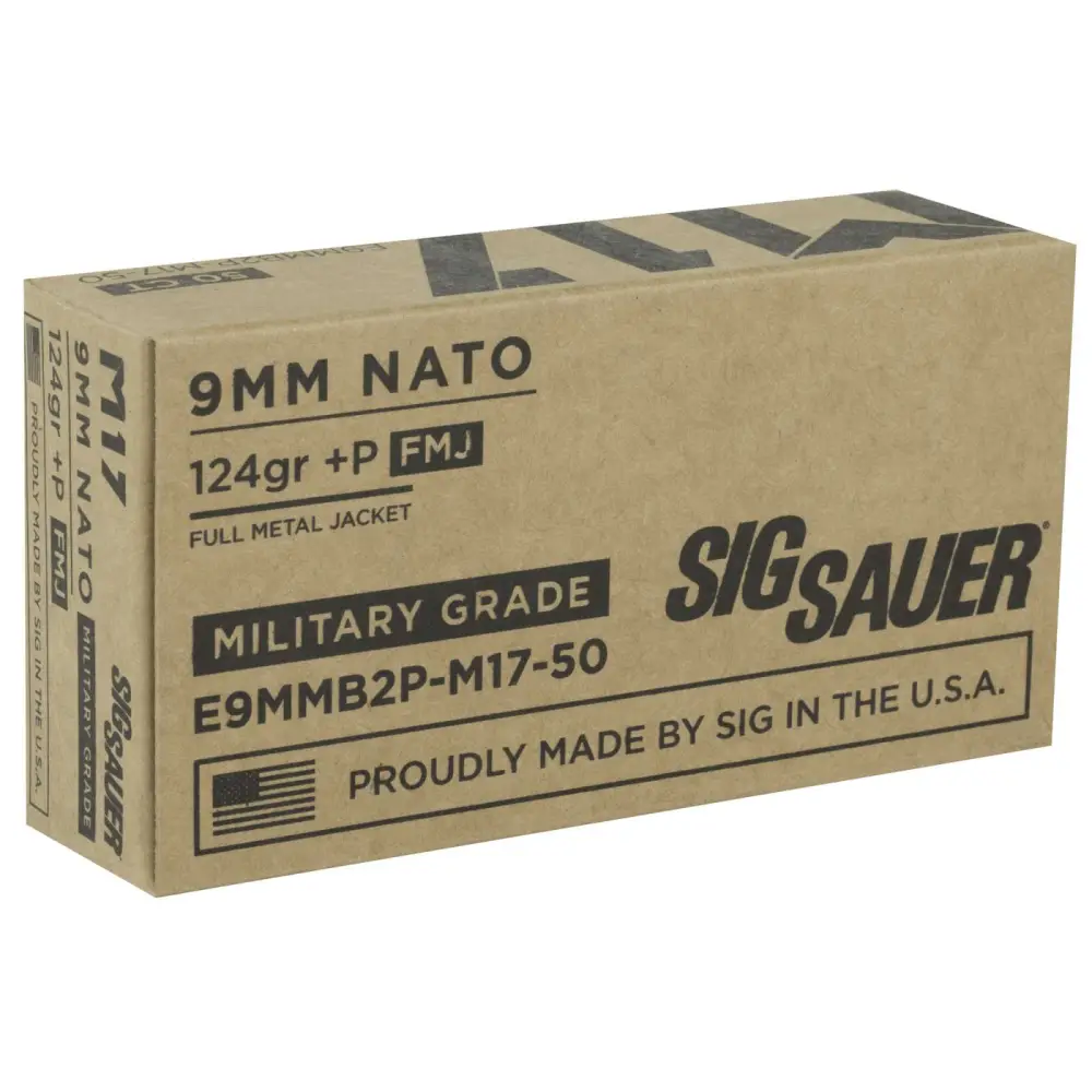 Sig Sauer Elite Ball M17 9MM +p 124GR Fmj 50RD Box