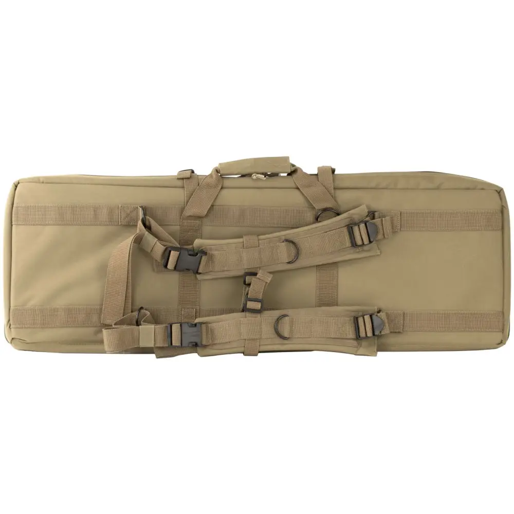 Rukx Gear 36 Tactical Double Gun Case Tan - Holds 2 Rifles