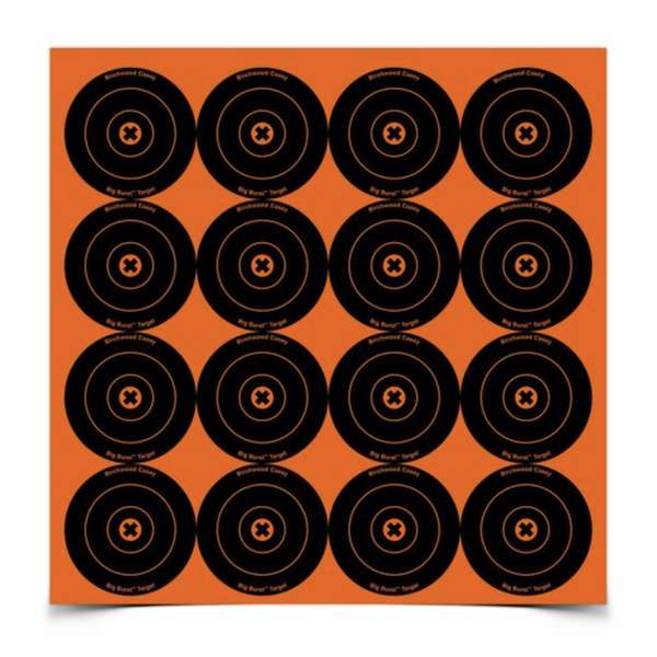 Big Burst 3 Bulls-eye Targets 48PK - Black/orange