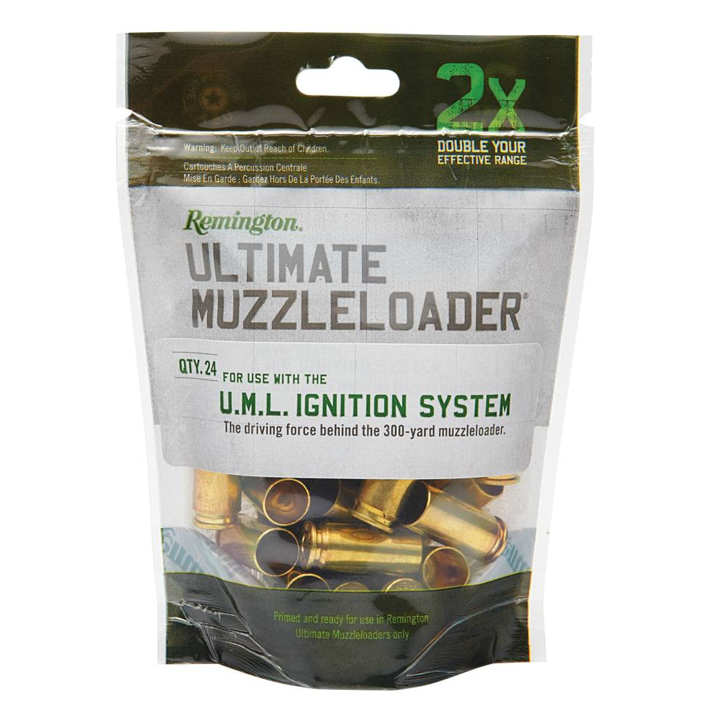 Remington Ultimate Muzzleloader Primed Brass Case 24-PACK