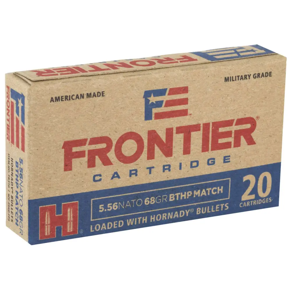Hornady Frontier 5.56 Nato 68GR Bthp Match 20RD