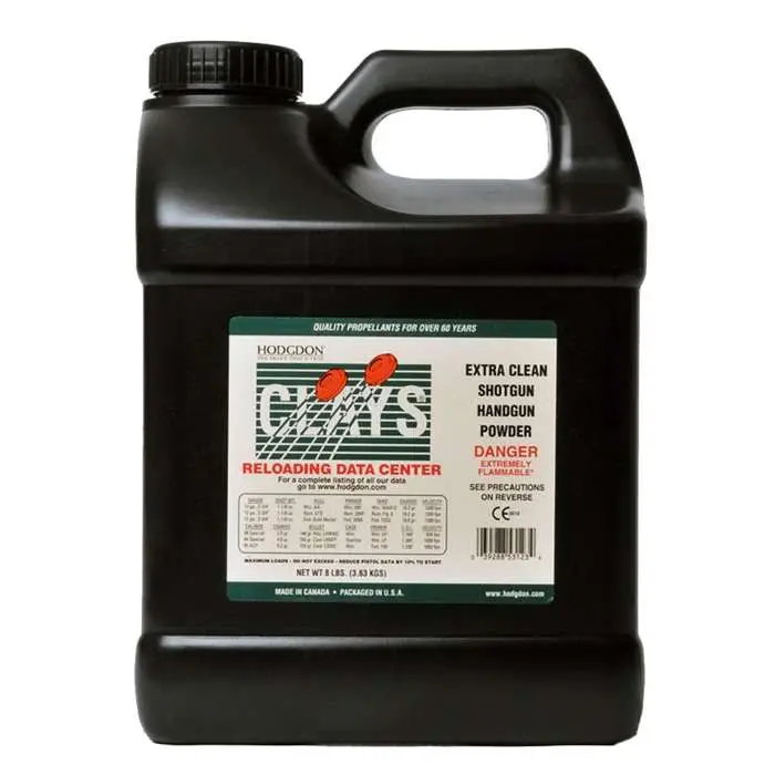 Hodgdon Clays Powder 8 Lb Can 2 Cans Per Case