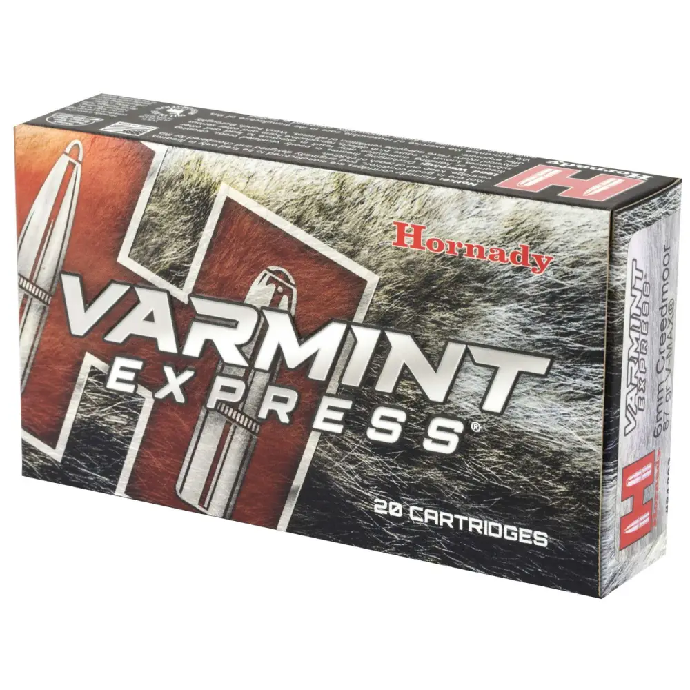 Hornady Varmint Express 6MM Creedmoor 87 Gr V-max 20 Round Box - Image 2