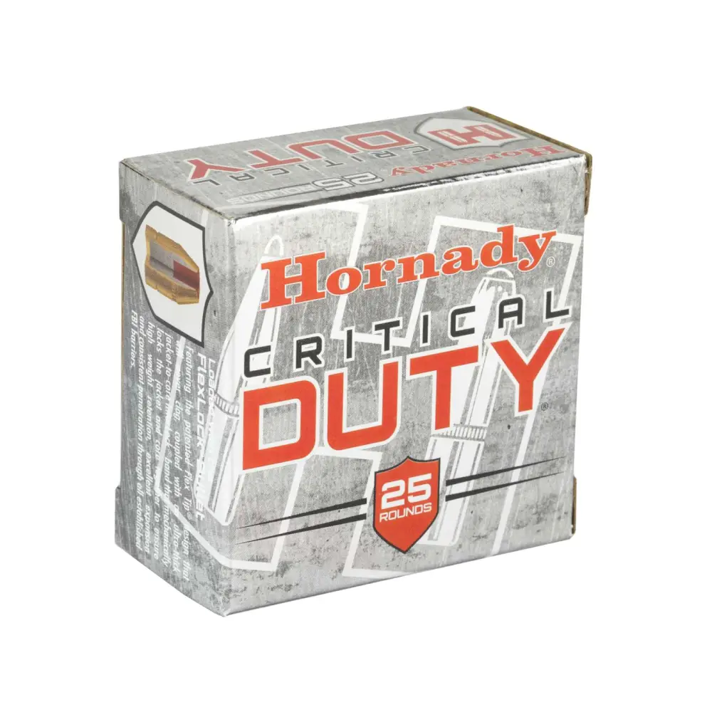 Hornady Critical Duty 9MM +p 124GR Flexlock 25RD Box