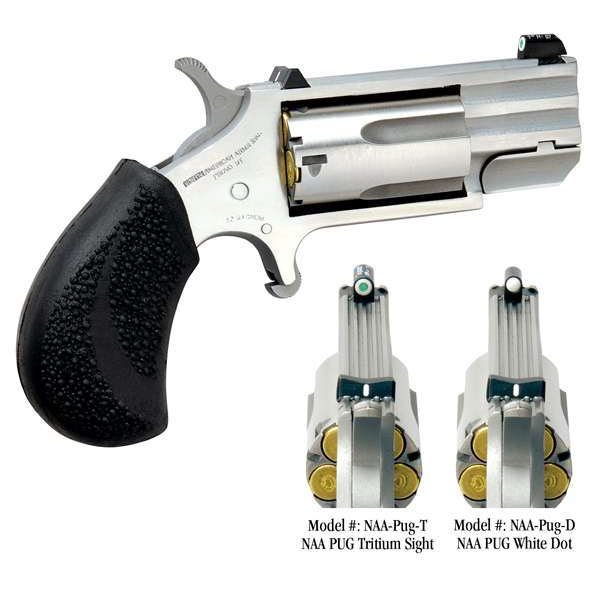 North American Arms Pug 22 Wmr 1 Barrel 5 Rounds Tritium Sights
