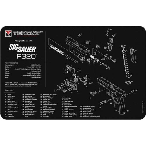 Tekmat Gun Cleaning Mat Sig Sauer P320 11X17