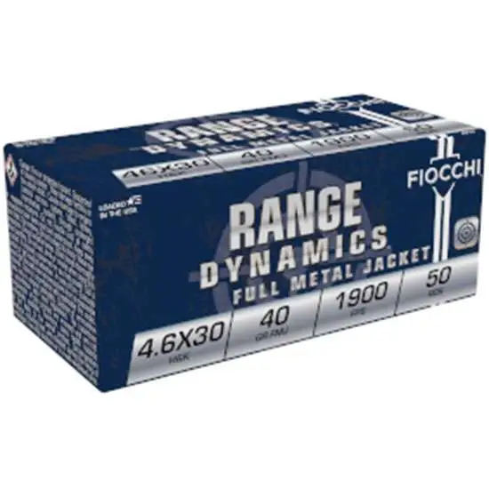 Fiocchi 4.6X30 40GR Fmj 50RD Box 20 Boxes Per Case