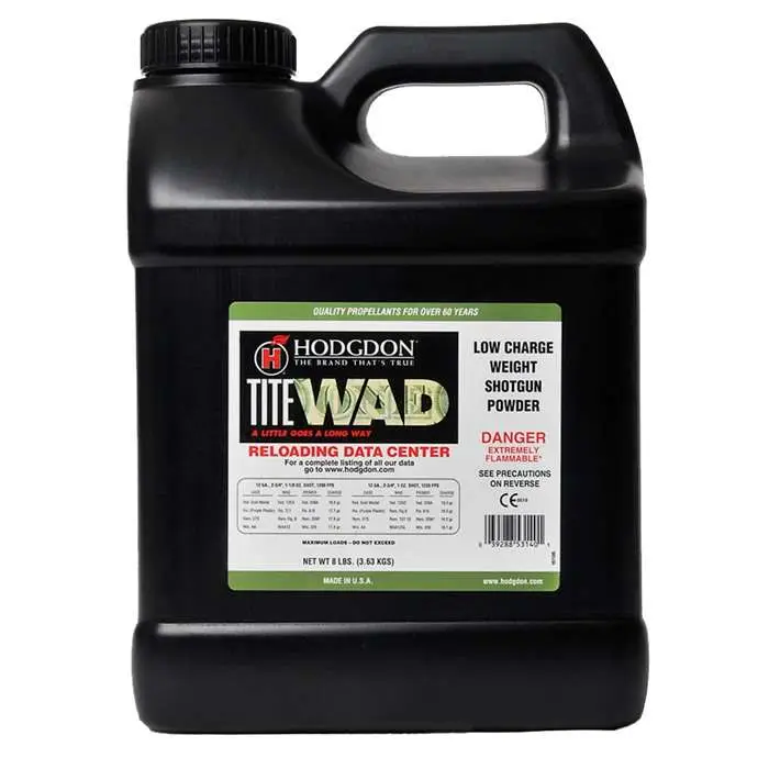 Hodgdon Titewad 8 Lb Canister - 2 Cans Per Case