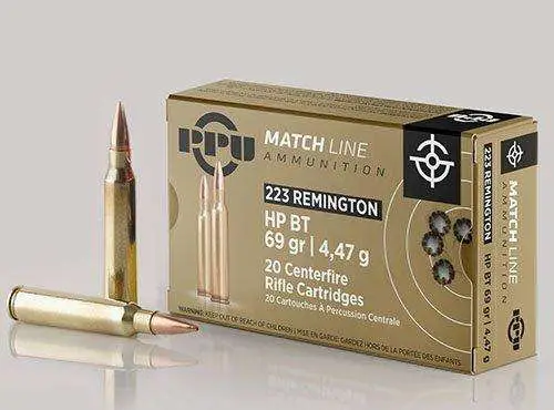 Ppu Match .223 Rem 69GR Hpbt 20RD Box