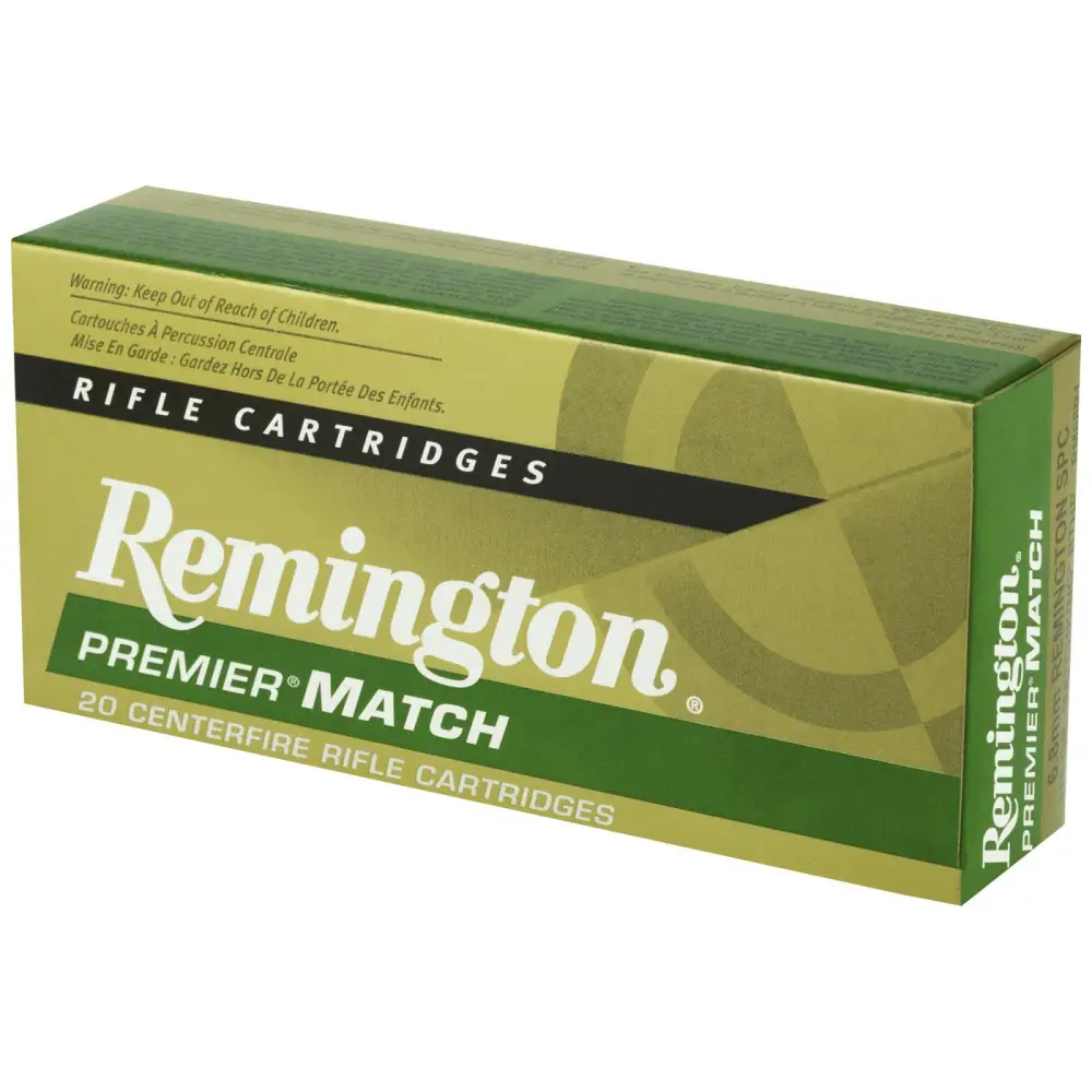 Remington Premier Match 6.8MM Rem Spc 115GR Bthp Ammo 20RD - Image 2