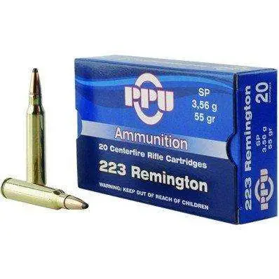 Ppu 223 Remington 55GR Soft Point 20RD Box