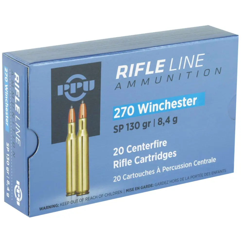 Ppu 270 Win 130GR Soft Point 20RD Box 10 Boxes Per Case