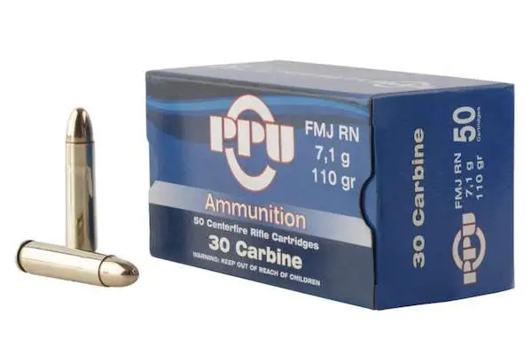 Ppu .30 Carbine 110GR Fmj 50RD Box 10 Boxes Per Case