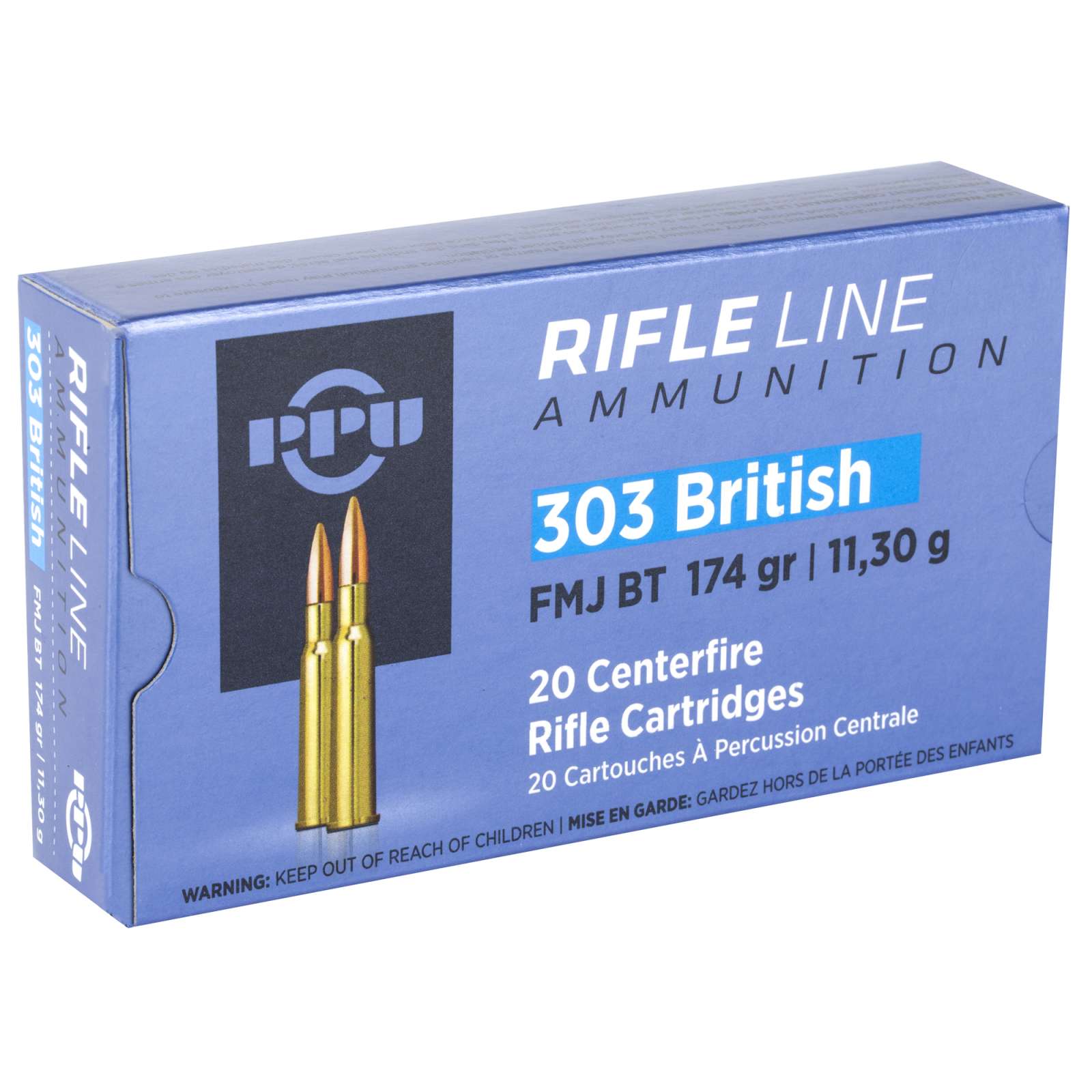 Ppu 303 British 174 Grain Fmj 20 Round Box