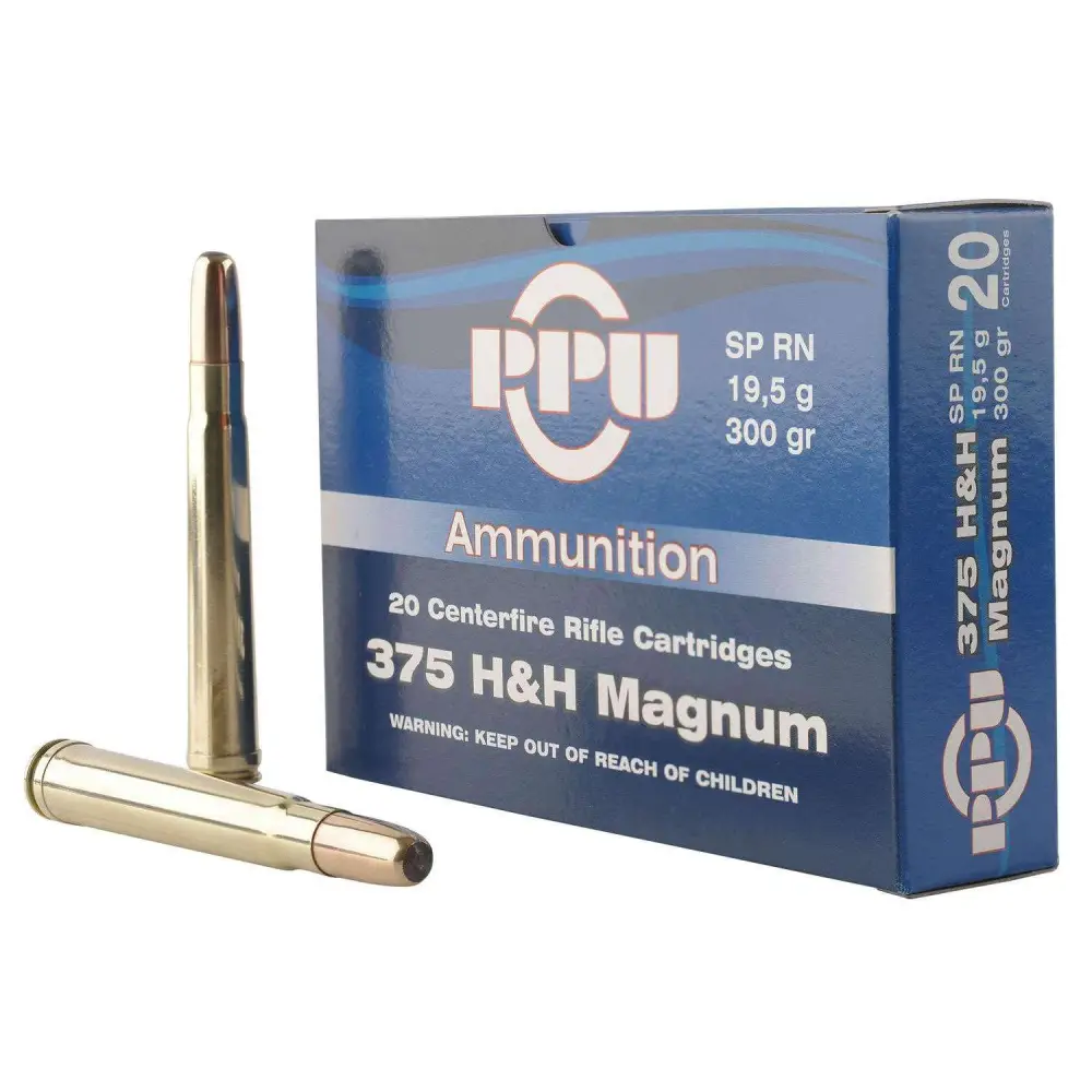 Ppu 375 H&h 300GR Soft Point Round Nose 10 Rds