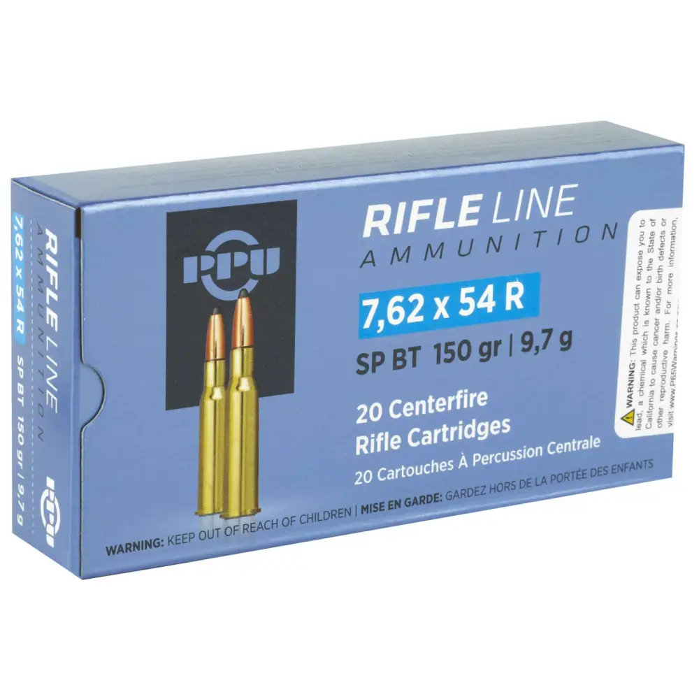 Ppu 7.62X54R 150GR Soft Point 20RD Box