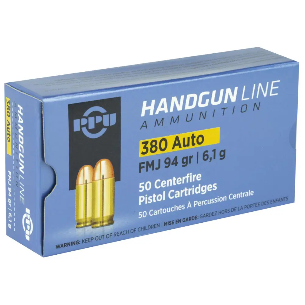 Ppu 380 Acp 94GR Full Metal Jacket 50RD Box