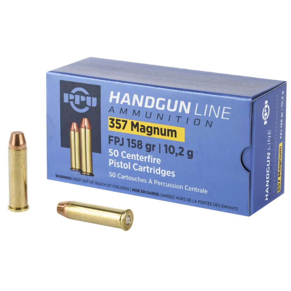 Ppu 357 Mag 158GR Flat Point Jacket 50RD
