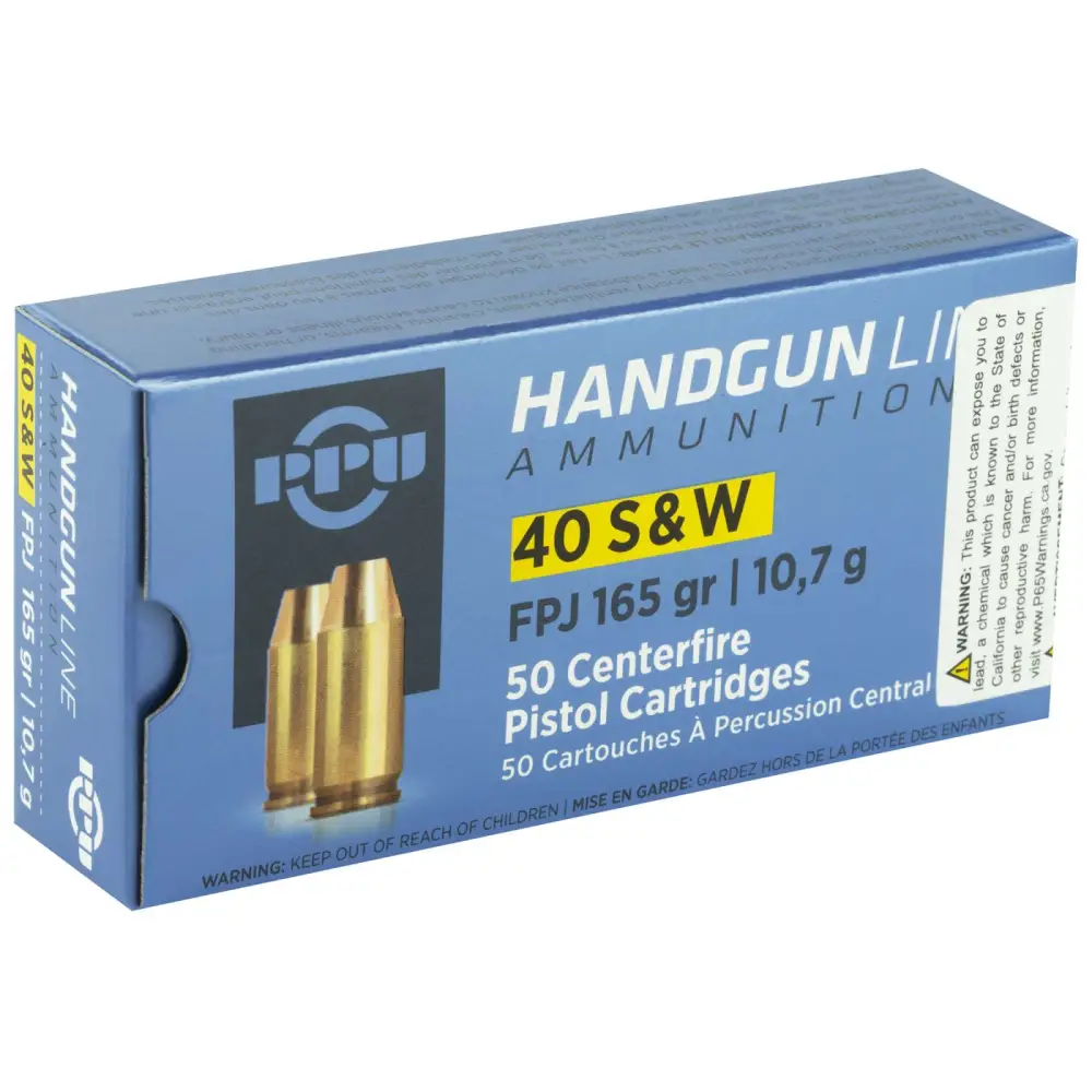 Ppu 40 S&w 165GR Fpj 50RD 10 Box Case