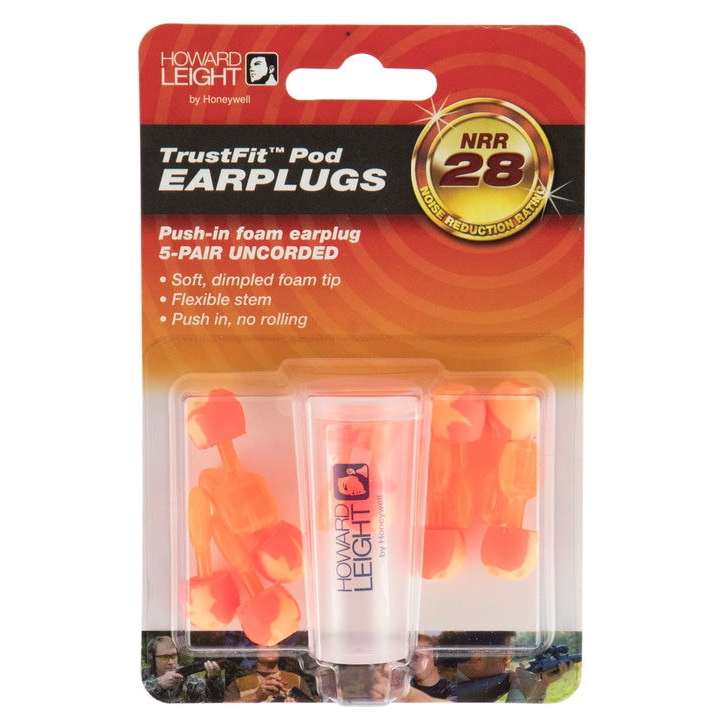 Howard Leight Trustfit Pod Uncorded Foam Earplugs - 5 Pair