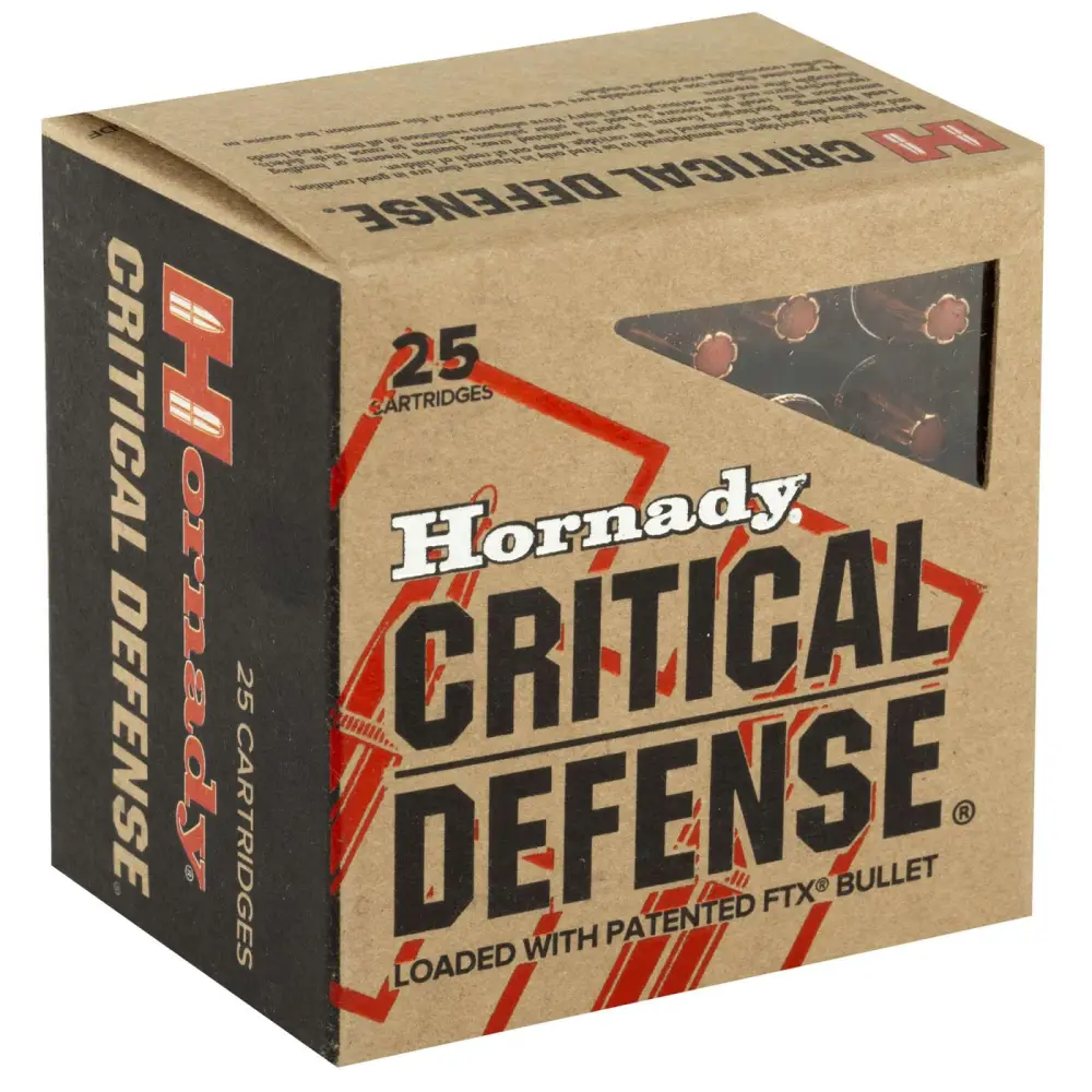 Hornady Critical Defense 357 Mag 125GR Ftx 25RD Box