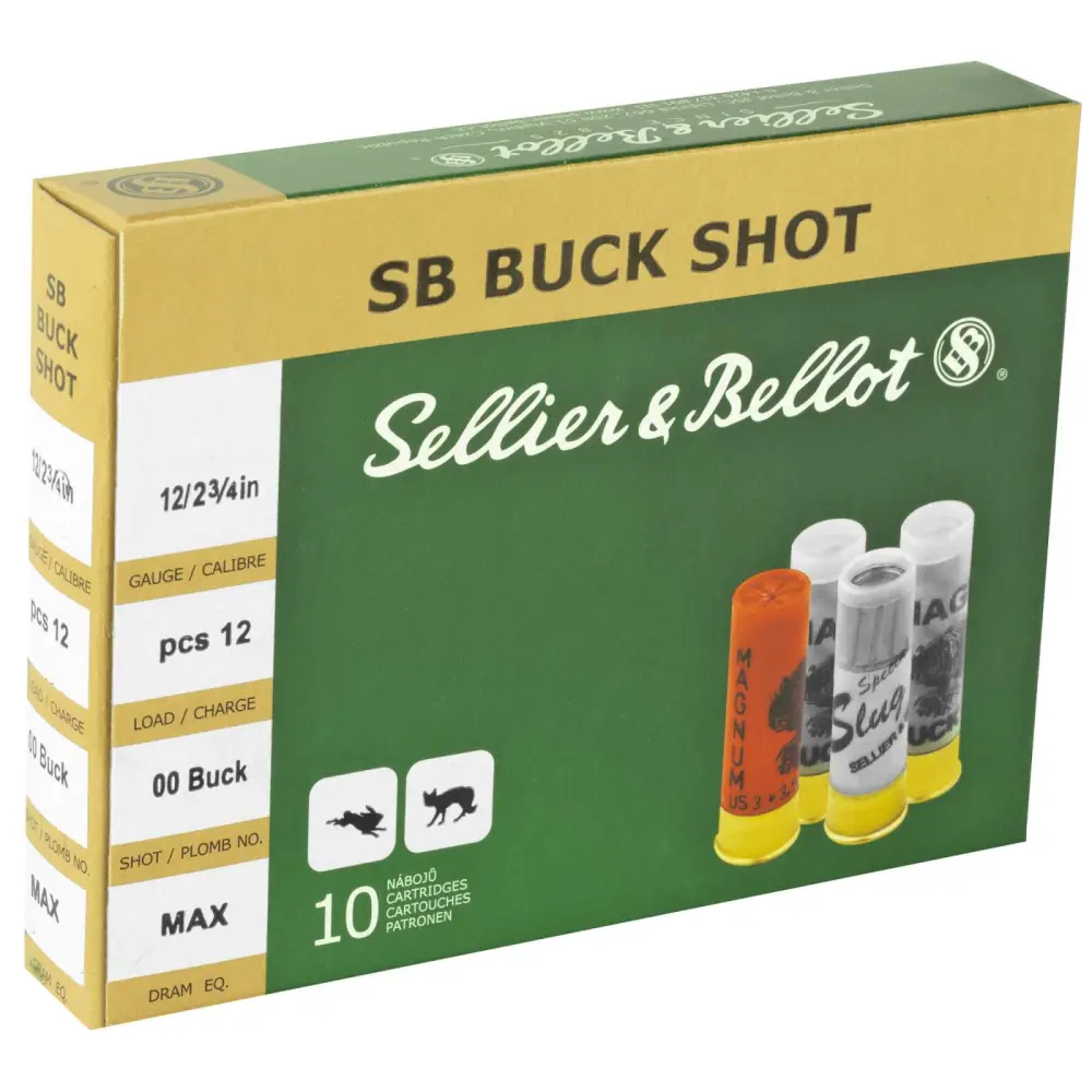 Sellier & Bellot 12GA 2.75 00 Buck 12 Pellet 10-ROUND Box