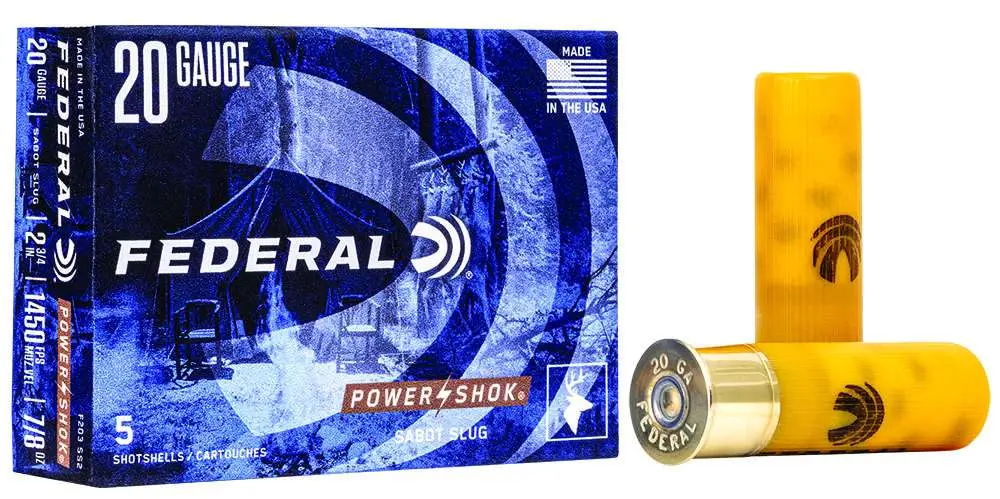 Federal Power Shok 20GA 2.75 7/8OZ Sabot Slug 5RD