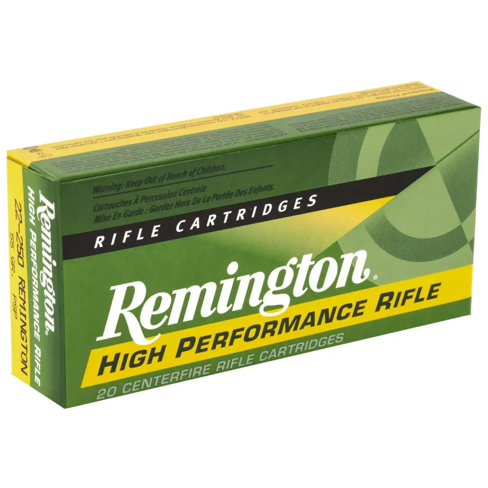 Remington 22-250 Rem 55GR Pointed Soft Point 20RD