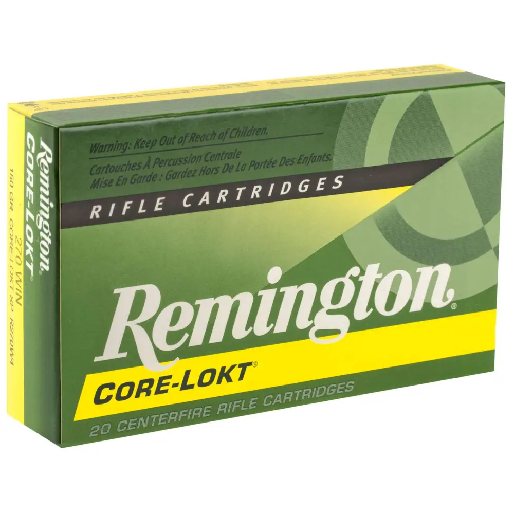 Remington Core-lokt .270 Win 150 Grain Soft Point 20 Round Box