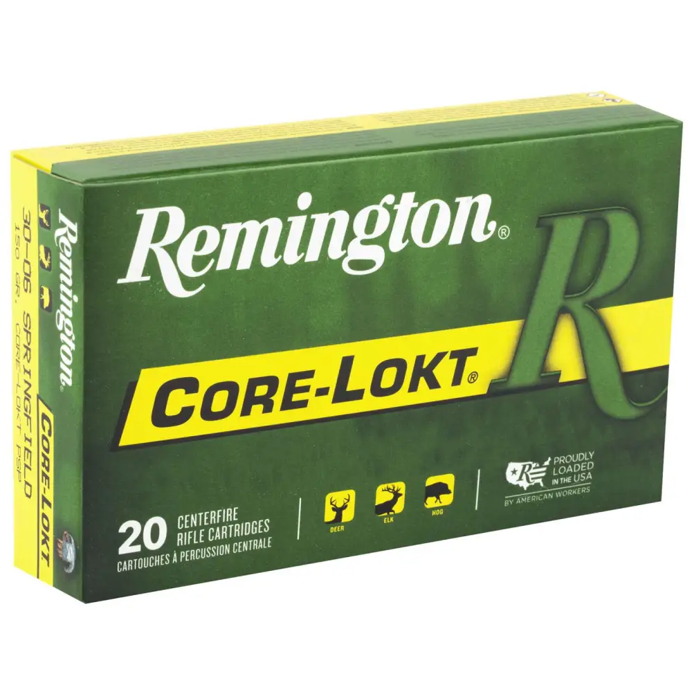 Remington 30-06 Springfield 150GR Core-lokt Psp 20RD