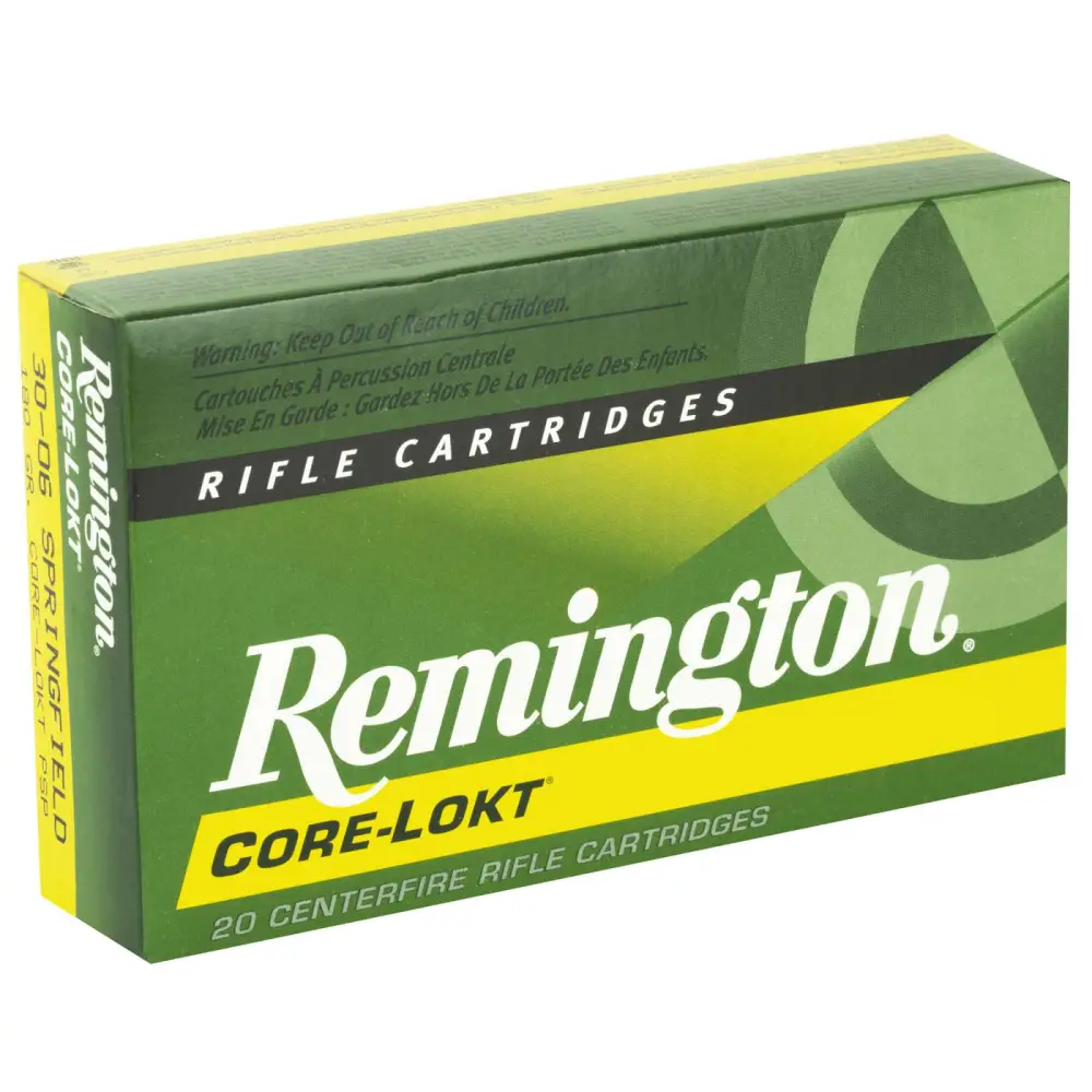 Remington 30-06 Springfield 180 Grain Core-lokt Psp 20RD