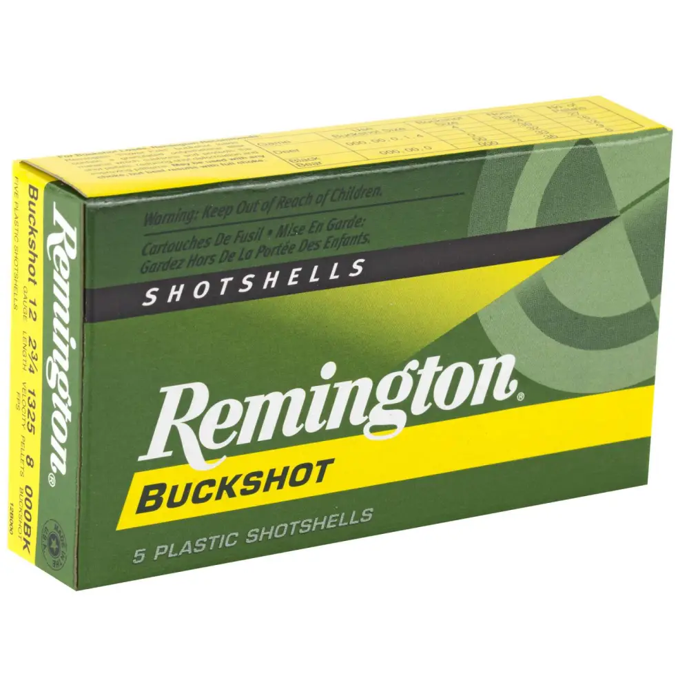 Remington Express Buckshot 12GA 2.75 000 Buck 8 Pellets 5RD